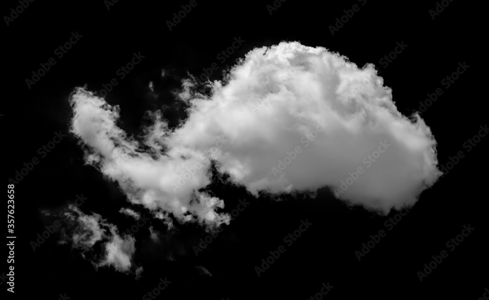 White clouds isolated on black White clouds isolated on black