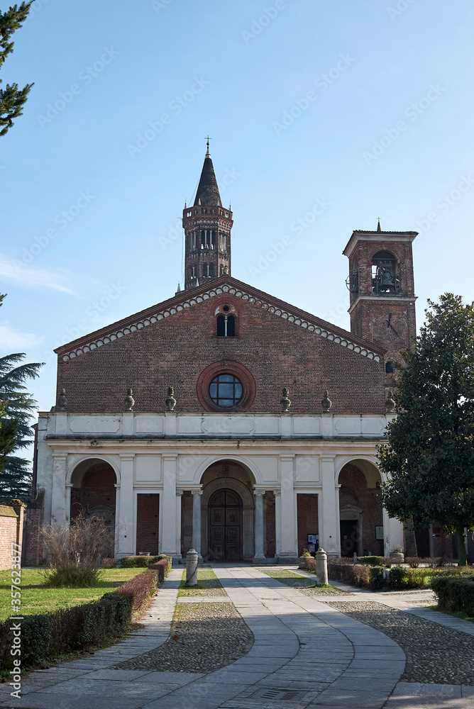 View of Santa maria di Chiaravalle abbey