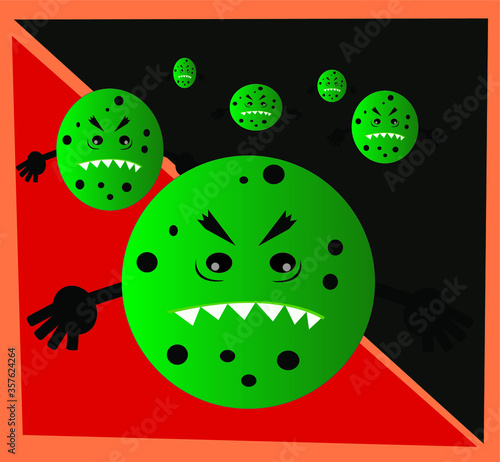 creative virüs vector illustration.  eps10