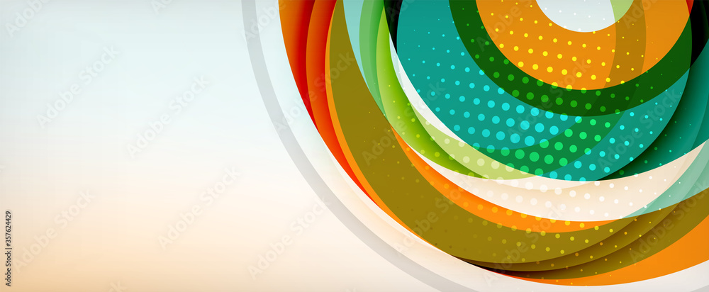 Obraz premium Trendy simple circle abstract background, dynamic motion concept. Vector Illustration For Wallpaper, Banner, Background, Card, Book Illustration, landing page