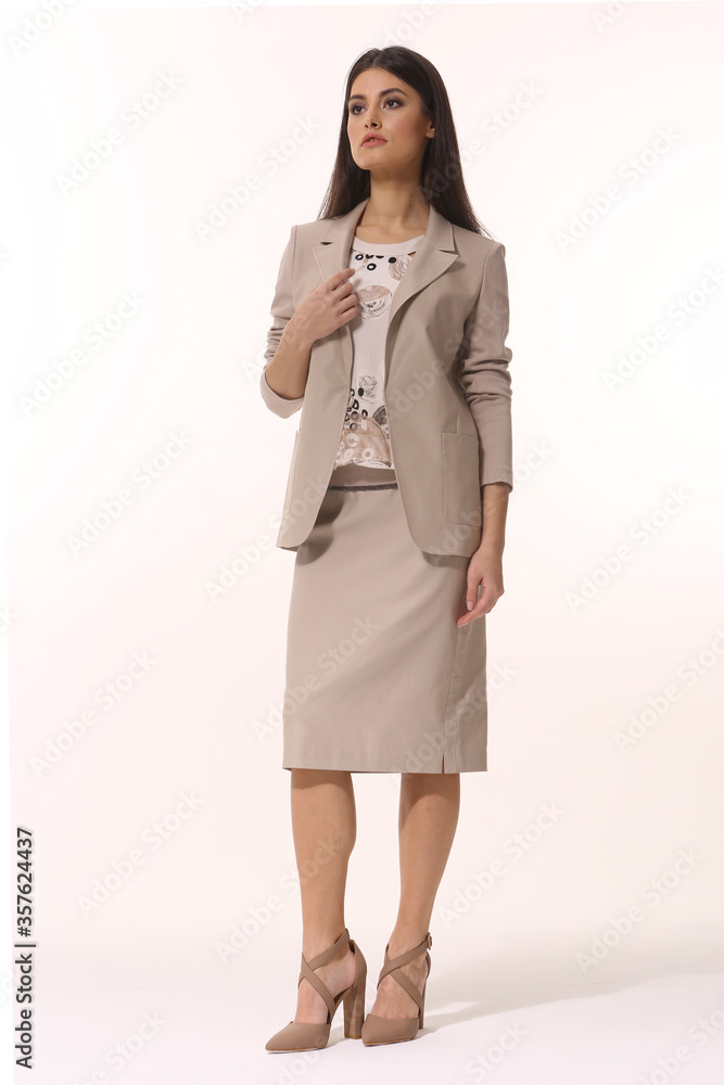 Indian business woman executive posing in official suit full body photo Indian business woman executive posing in official suit full body photo