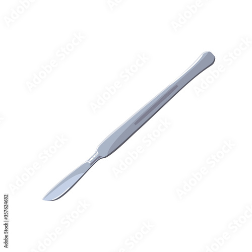 Medical scalpel, vector illustration cartoon icon isolated on white.