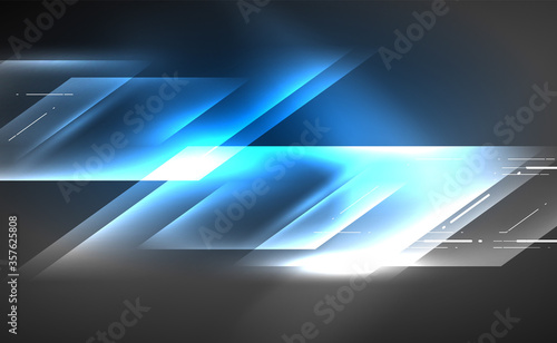 Dynamic neon shiny abstract background. Trendy abstract layout template for business or technology presentation, internet poster or web brochure cover, wallpaper