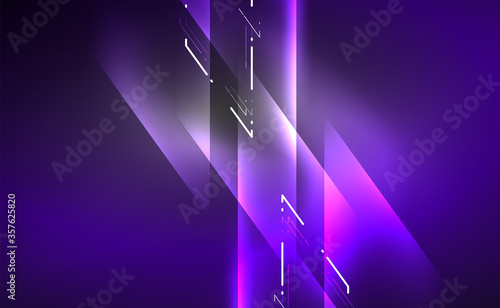 Dynamic neon shiny abstract background. Trendy abstract layout template for business or technology presentation, internet poster or web brochure cover, wallpaper