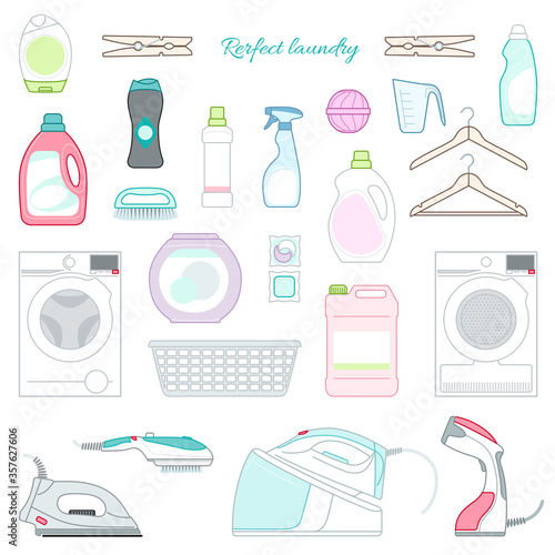 Laundry service icons