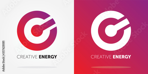 Creative Energy dynamic logo with gradient. abstract logo design. creative logo