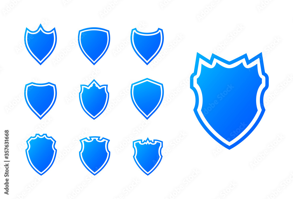 shields with outline set