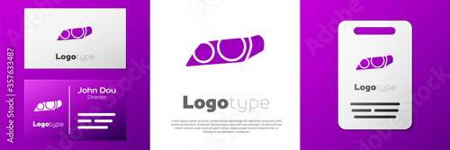 Logotype Car headlight icon isolated on white background. Logo design template element. Vector Illustration.