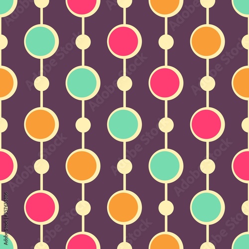 Retro seamless pattern from the 50s and 60s. Seamless abstract Vintage background in sixties style. Vector illustration