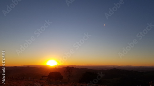Sunset over the mountains