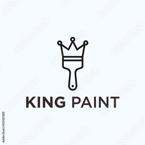 king paint logo. crown logo