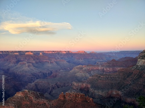 The beautiful view of sunset at Grand canyon, USA