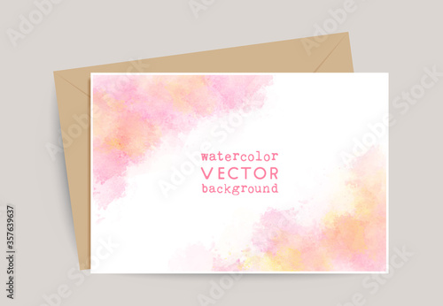 pink watercolor splash background. for wedding, greetings, birthday
