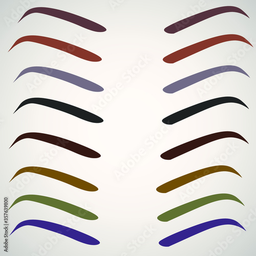 Eyebrows makeup tips eyebrow shaping for women. Fashion brows Different color