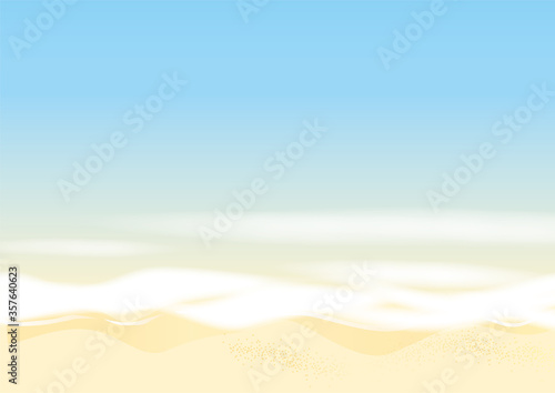 南の島のリゾート海岸のイラスト