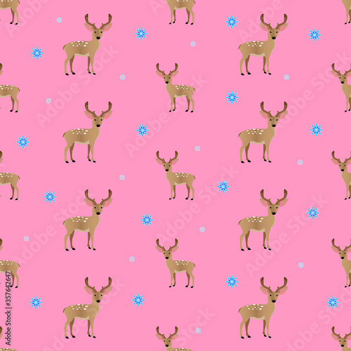 deer seamless pattern wallpaper for textile or fabric wrapping