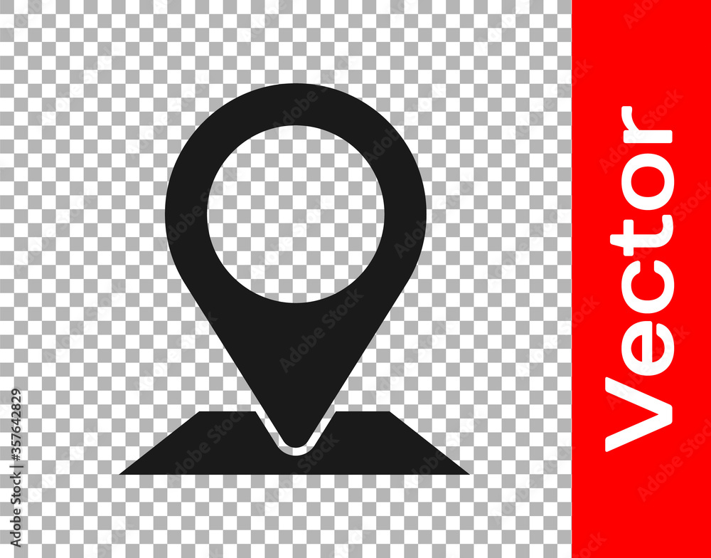 Black Map pin icon isolated on transparent background. Navigation, pointer, location, map, gps, direction, place, compass search concept Vector Illustration Black Map pin icon isolated on transparent background. Navigation, pointer, location, map, gps, direction, place, compass search concept Vector Illustration