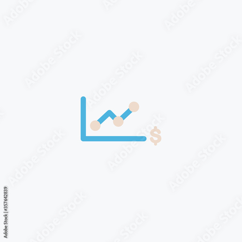 financial graphic icon flat vector logo design trendy