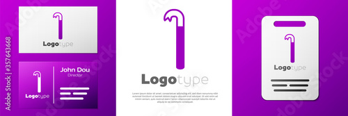 Logotype Crowbar icon isolated on white background. Logo design template element. Vector Illustration.
