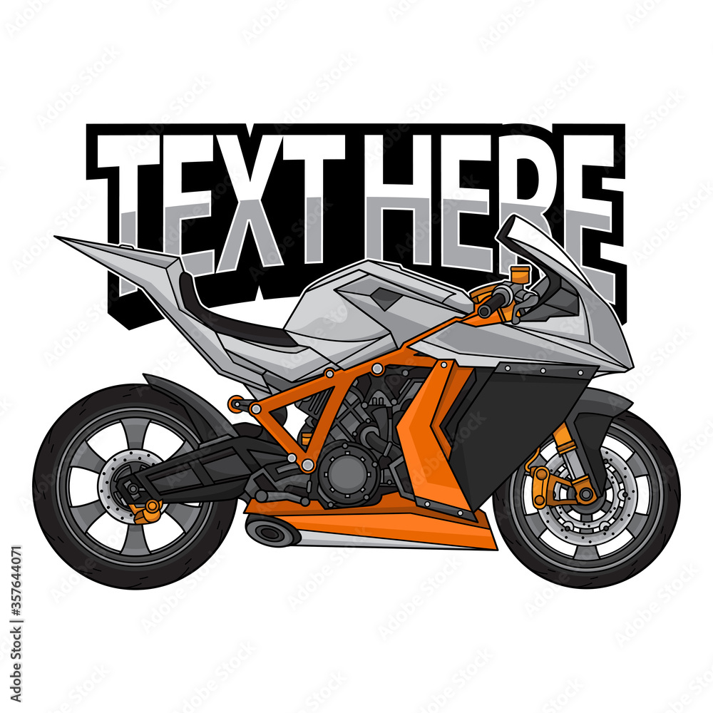 Obraz premium vector motorcycle racing logo