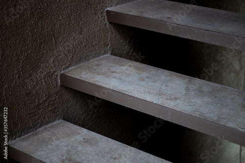 Close up beautiful concrete stair with detail 