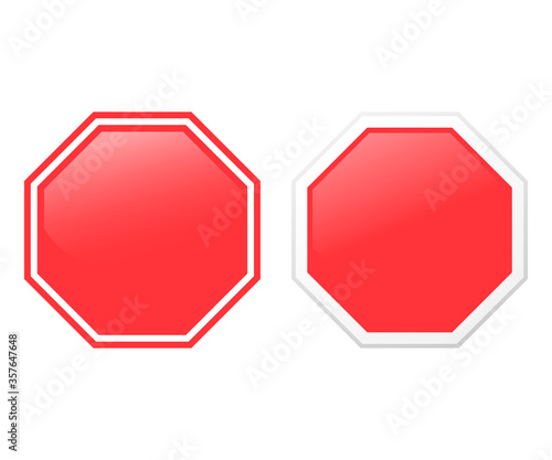 Stop sign isolated on white background. Vector illustration.