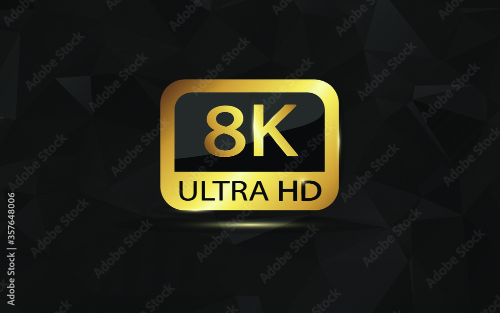 8K Ultra HD, 4K UHD, Quad HD, Full HD vector resolution presentation
