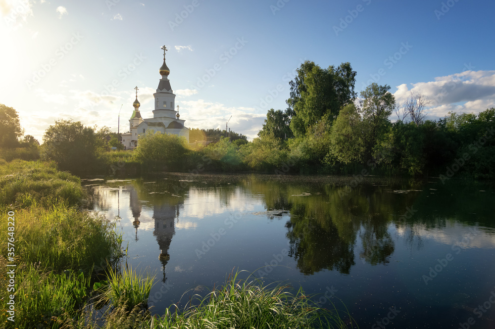 Ural Church of the Holy Prince Alexander Nevsky in the village of Baltym, Yekaterinburg, Russia