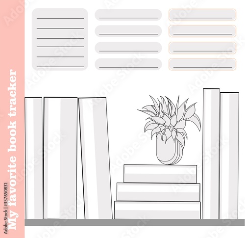 Reading tracker. List of books. Summer plan for extracurricular reading. Habit Tracker