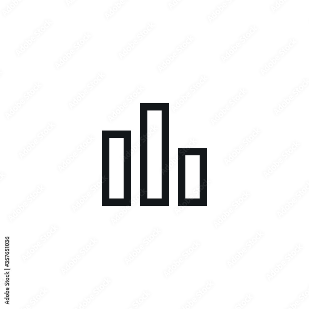 Bar graph icon. Presentation element modern simple vector icon Bar graph icon. Presentation element modern simple vector icon