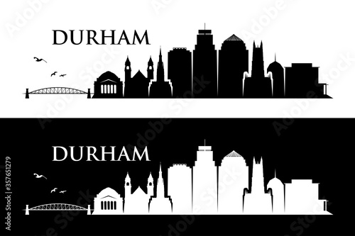 Durham skyline - North Carolina - United States of America USA - vector illustration 