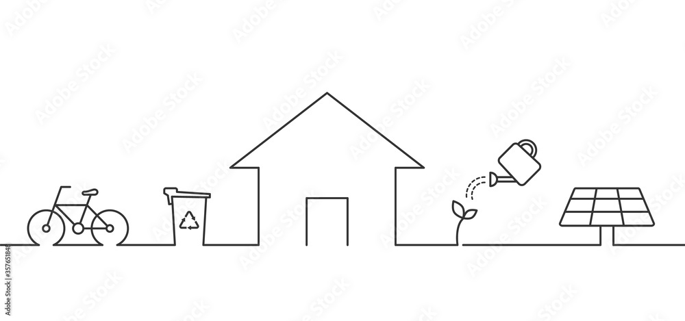 houses outline clipart bikes