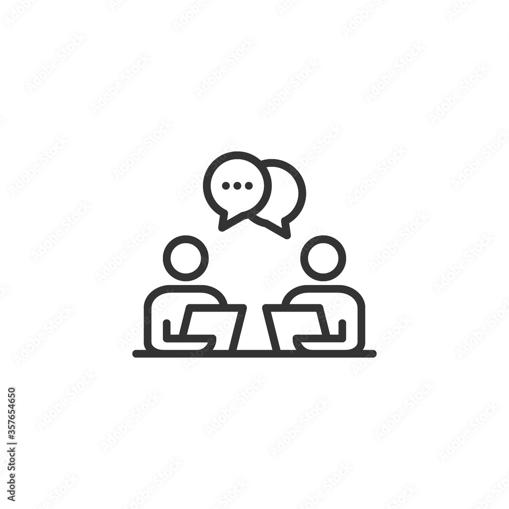 People Icon talking assistant , business , training , team meeting , pixel perfect People Icon talking assistant , business , training , team meeting , pixel perfect