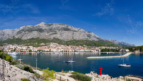 Panoramic view of the city of Makarska  Croatia