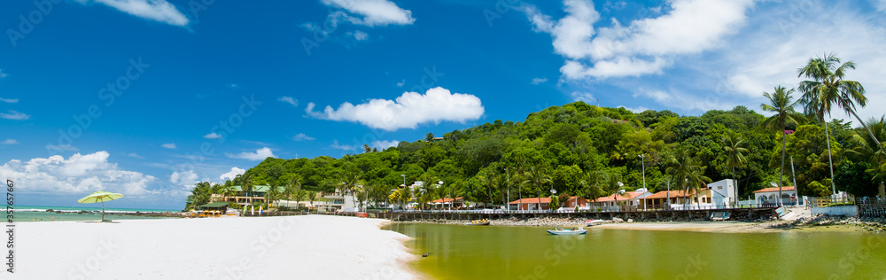 Beautiful scenery of praia do pipa in Brazil, Natal state,