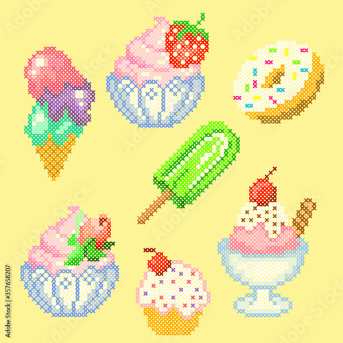 cross stitch sweets
