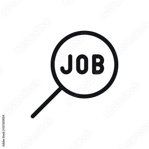 Job search icon. Vector art
