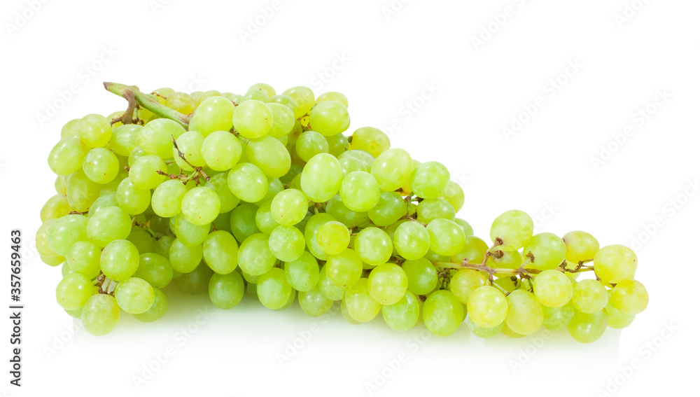 yellow grape isolated on white background