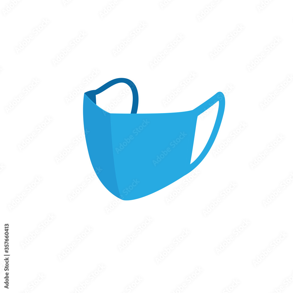 Blue surgical mask icon design. Virus protection. Surgical mask icon. Vector illustration. Blue surgical mask icon design. Virus protection. Surgical mask icon. Vector illustration.