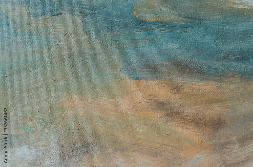 Naklejka premium Abstract oil painting background. Oil on canvas texture. Hand drawn oil painting.Color texture. Fragment of artwork. Modern art. Colorful canvas.