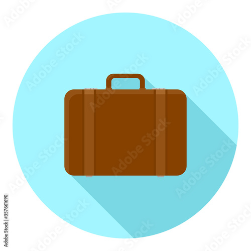 Flat Business Briefcase for commuting and traveling - Icon Illustration Vector