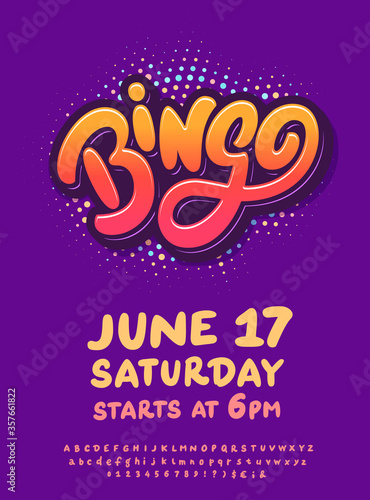Bingo. Vector invitation flyer.