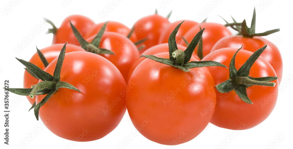 fresh tomatoes isolated on the white