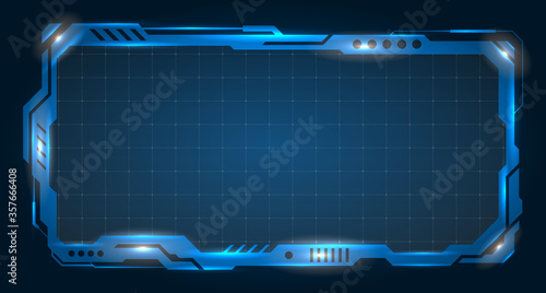 Futuristic Empty Frame, Modern Border
