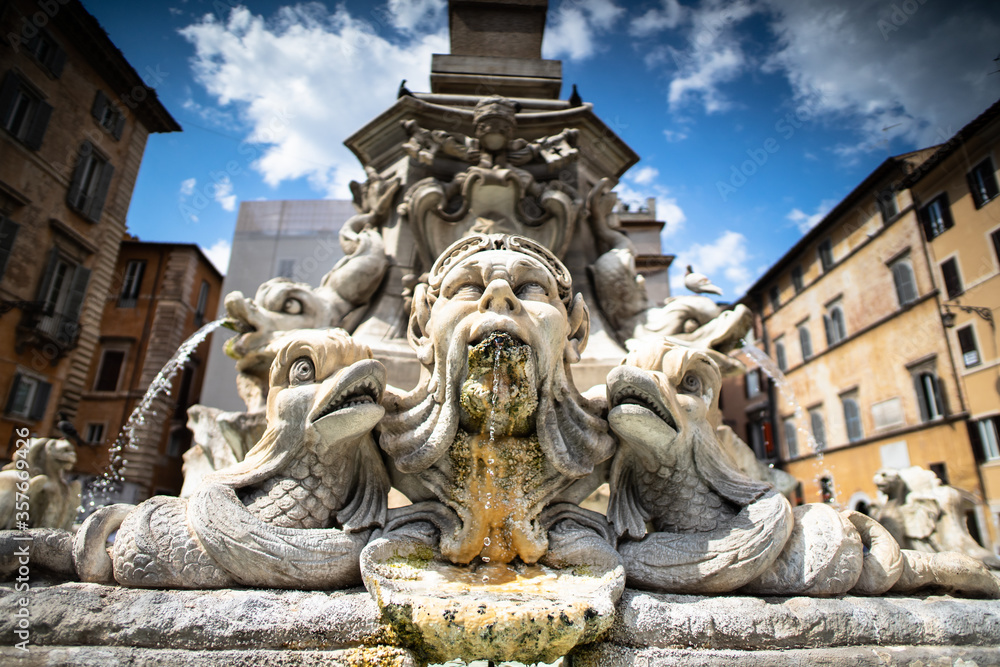 Pantheon water fountain