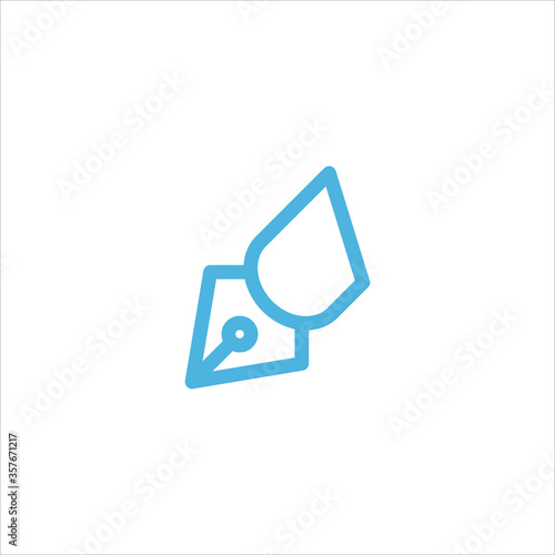 nib pen icon flat vector logo design trendy