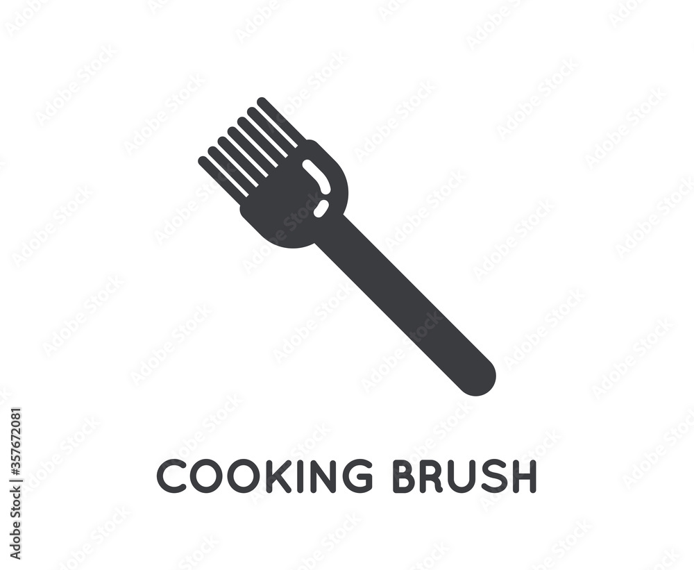 Baker Brush Pastry Vector Glyph Element or Icon, Illustration Baker Brush Pastry Vector Glyph Element or Icon, Illustration