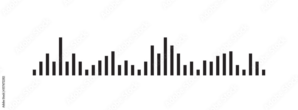 Waves of the equalizer isolated on background. EQ Vector Illustration. Waves of the equalizer isolated on background. EQ Vector Illustration.