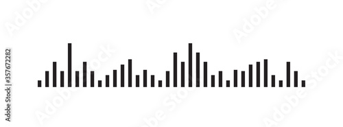 Waves of the equalizer isolated on background. EQ Vector Illustration. photo