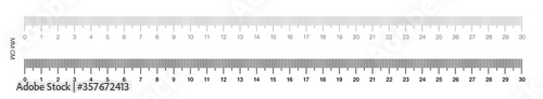 Ruler. Measuring scale, Markup for Rulers. Vector illustration. Centimeters Scale. Millimeters Scale.